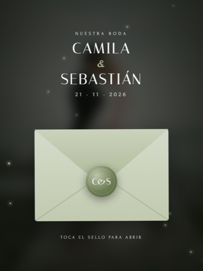 Invitación estilo Moderno — sobre